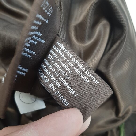 Danier Womens Brown Suede Leather Bootcut Pants Size 4 - Picture 11 of 11